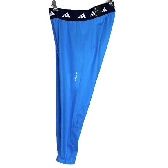 adidas Leggings Women 1X Blue/Black TF TechFIT 7/8 Tight Gym Running NEW - Picture 6 of 7